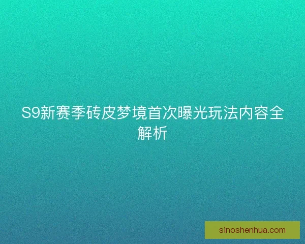 S9新赛季砖皮梦境首次曝光玩法内容全解析
