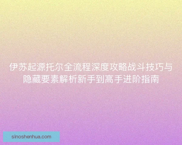 伊苏起源托尔全流程深度攻略战斗技巧与隐藏要素解析新手到高手进阶指南